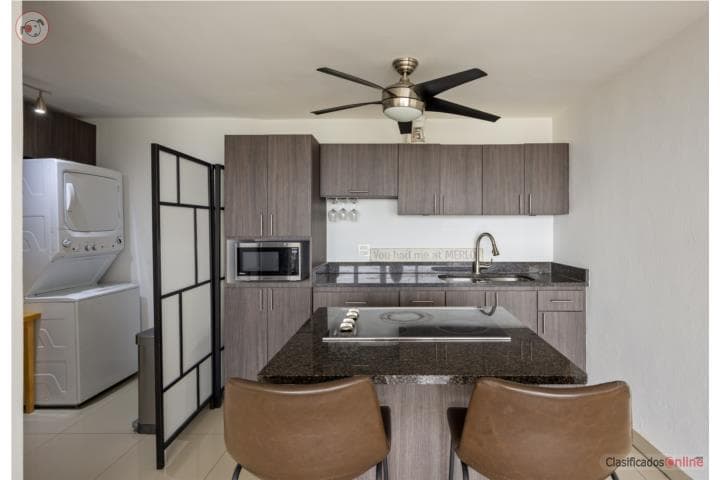 Full Generator, Pool, Ocean Front, Security 24hrs, en Carolina - Isla Verde Puerto Rico
Apartamento en Condominio-Plaza Del Mar de 2 Cuartos y 2 Baños
