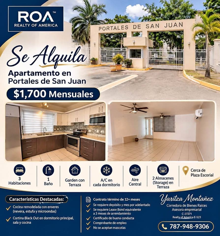 Se alquila 💯💯☀️ apartamento garden