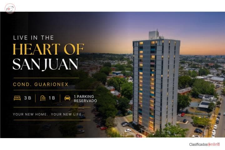 VIVE EN EL CORAZON DE SAN JUAN,
en San Juan - Río Piedras Puerto Rico Apartamento en Condominio - Guarionex