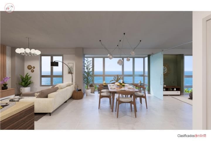 Piso Alto con Vista Directa al Mar ,
en San Juan - Condado-Miramar Puerto Rico Apartamento en Condominio - Atlantis